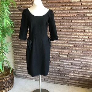 Pat Premo California Vintage 60's Black Cocktail Dress With Side Bows